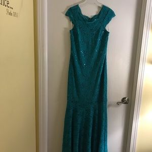 Aqua prom dress